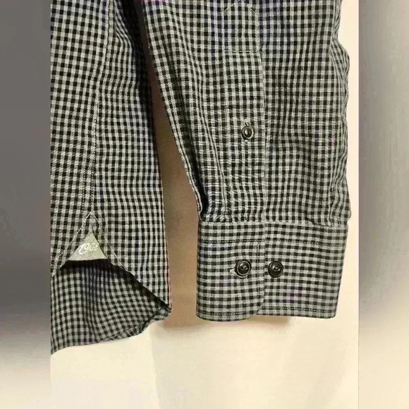 Joseph A. Bank Tailored Fit 1905 Long Sleeve Dress Shirt Gray Navy Blue Size XL - Picture 4 of 7